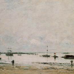 《低潮港》尤金·布丹(Eugene Boudin)高清作品欣赏