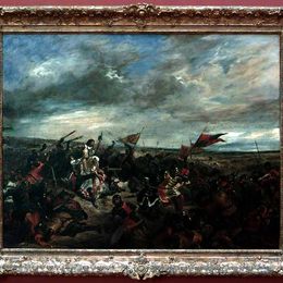 《普瓦捷战役》欧仁·德拉克罗瓦(Eugene Delacroix)高清作品欣赏