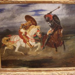 《农村武士对峙》欧仁·德拉克罗瓦(Eugene Delacroix)高清作品欣赏