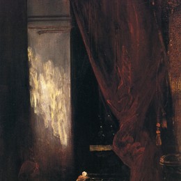 《教堂内部》欧仁·德拉克罗瓦(Eugene Delacroix)高清作品欣赏