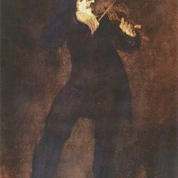 《帕格尼尼画像》欧仁·德拉克罗瓦(Eugene Delacroix)高清作品欣赏