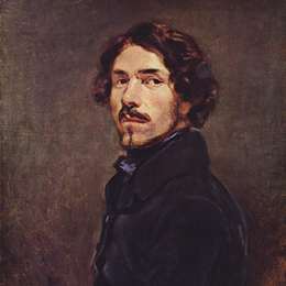 《自画像》欧仁·德拉克罗瓦(Eugene Delacroix)高清作品欣赏