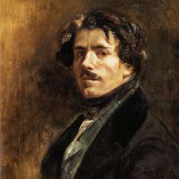 《自画像》欧仁·德拉克罗瓦(Eugene Delacroix)高清作品欣赏
