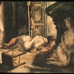 《拉美莫尔的新娘》欧仁·德拉克罗瓦(Eugene Delacroix)高清作品欣赏