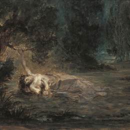 《奥菲利娅之死》欧仁·德拉克罗瓦(Eugene Delacroix)高清作品欣赏