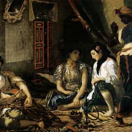 《阿尔及尔妇女公寓》欧仁·德拉克罗瓦(Eugene Delacroix)高清作品欣赏