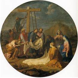 《从十字架上沉积》厄斯塔什·勒·叙厄尔(Eustache Le Sueur)高清作品欣赏