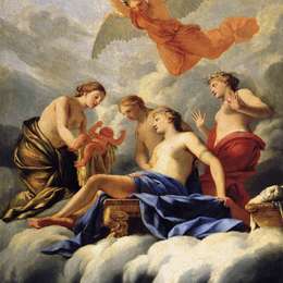 《丘比特的诞生》厄斯塔什·勒·叙厄尔(Eustache Le Sueur)高清作品欣赏