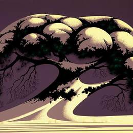 《雪树》艾文·厄尔(Eyvind Earle)高清作品欣赏