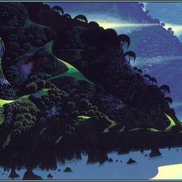 《蓝色海岸线》艾文·厄尔(Eyvind Earle)高清作品欣赏