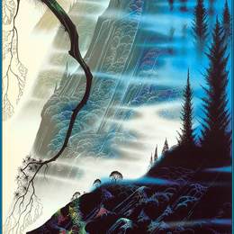 《海崖和红杉》艾文·厄尔(Eyvind Earle)高清作品欣赏