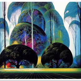 《绿色森林》艾文·厄尔(Eyvind Earle)高清作品欣赏