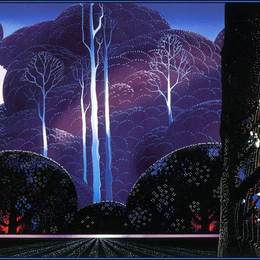 《紫色日出》艾文·厄尔(Eyvind Earle)高清作品欣赏