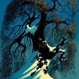 《冬盆景》艾文·厄尔(Eyvind Earle)高清作品欣赏