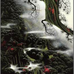 《一串雾和树枝》艾文·厄尔(Eyvind Earle)高清作品欣赏