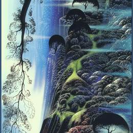 《陡峭海岸线》艾文·厄尔(Eyvind Earle)高清作品欣赏