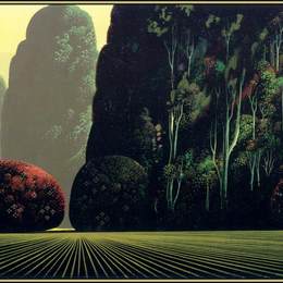 《秋桉》艾文·厄尔(Eyvind Earle)高清作品欣赏