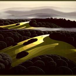 《山丘和山谷》艾文·厄尔(Eyvind Earle)高清作品欣赏