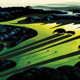 《寂静草原》艾文·厄尔(Eyvind Earle)高清作品欣赏