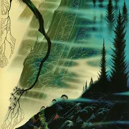 《海崖和红杉》艾文·厄尔(Eyvind Earle)高清作品欣赏