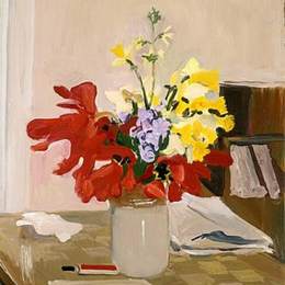 《银莲花与水仙花》费尔菲尔德·波特(Fairfield Porter)高清作品欣赏