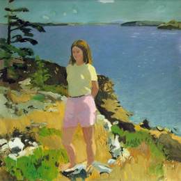 《风景中的女孩》费尔菲尔德·波特(Fairfield Porter)高清作品欣赏