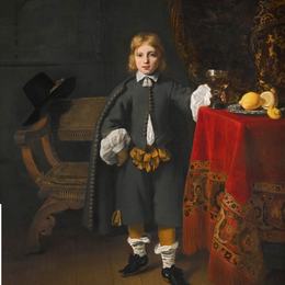 《一个男孩的肖像，据说是艺术家的儿子，年迈》费迪南德·波尔(Ferdinand Bol)高清作品欣赏