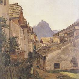 费尔迪南德·乔治·瓦尔特米勒(Ferdinand Georg Waldm&amp;amp#252ller)高清作品:Pfamgasse in St. Wolfgang