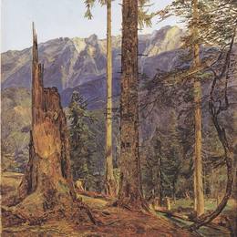 费尔迪南德·乔治·瓦尔特米勒(Ferdinand Georg Waldm&amp;amp#252ller)高清作品:The H&amp;amp?llengebirge at Ischl