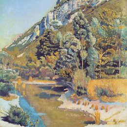 费迪南德·霍德勒(Ferdinand Hodler)高清作品:At the foot of the Petit Saleve