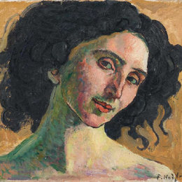 费迪南德·霍德勒(Ferdinand Hodler)高清作品:Portrait of Giulia Leonardi