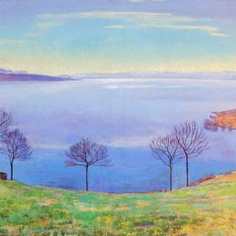 费迪南德·霍德勒(Ferdinand Hodler)高清作品:The Lake Geneva from Chexbres