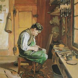 《鞋匠》费迪南德·霍德勒(Ferdinand Hodler)高清作品欣赏