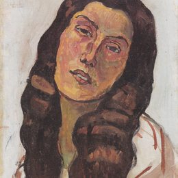 费迪南德·霍德勒(Ferdinand Hodler)高清作品:Valentine Gode Darel, with disheveled hair