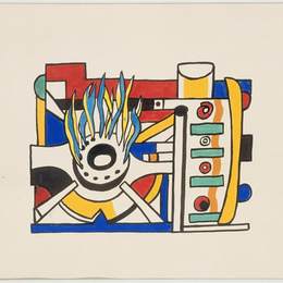 费尔南德·莱热(Fernand Leger)高清作品:Models, mosaic project for Gaz de France Alforville