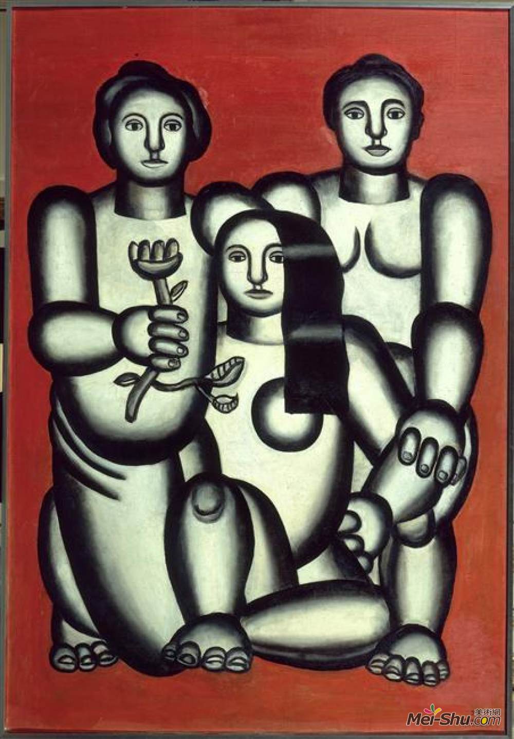 莱热的画三个女人图片
