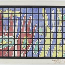 费尔南德·莱热(Fernand Leger)高清作品:Stained glass artwork for the library at the University of C