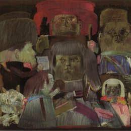 《这对夫妇的卧室（与曼特纳二号同居）》费尔南多·博特罗(Fernando Botero)高清作品欣赏
