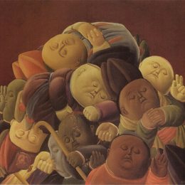 《死去的主教》费尔南多·博特罗(Fernando Botero)高清作品欣赏