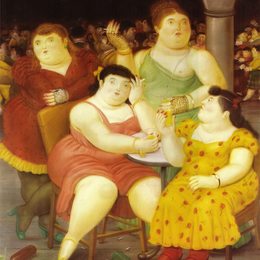 《四妇女》费尔南多·博特罗(Fernando Botero)高清作品欣赏