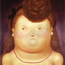 《女孩圆弧》费尔南多·博特罗(Fernando Botero)高清作品欣赏