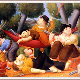 《游击队》费尔南多·博特罗(Fernando Botero)高清作品欣赏