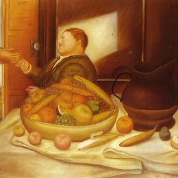 《你好》费尔南多·博特罗(Fernando Botero)高清作品欣赏