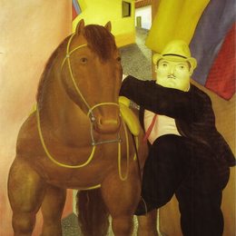 《人与马》费尔南多·博特罗(Fernando Botero)高清作品欣赏