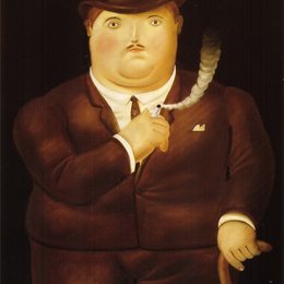 《穿燕尾服的人》费尔南多·博特罗(Fernando Botero)高清作品欣赏