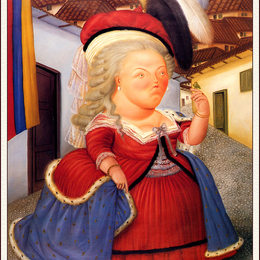 《玛丽·安托瓦内特是一个访问到麦德林》费尔南多·博特罗(Fernando Botero)高清作品欣赏