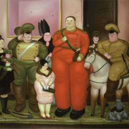 《军政府的官方画像》费尔南多·博特罗(Fernando Botero)高清作品欣赏