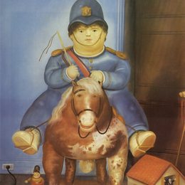 《佩德罗骑马》费尔南多·博特罗(Fernando Botero)高清作品欣赏