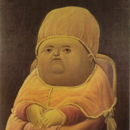 《教皇利奥十世（拉斐尔之后）》费尔南多·博特罗(Fernando Botero)高清作品欣赏