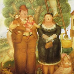 《家庭画像》费尔南多·博特罗(Fernando Botero)高清作品欣赏